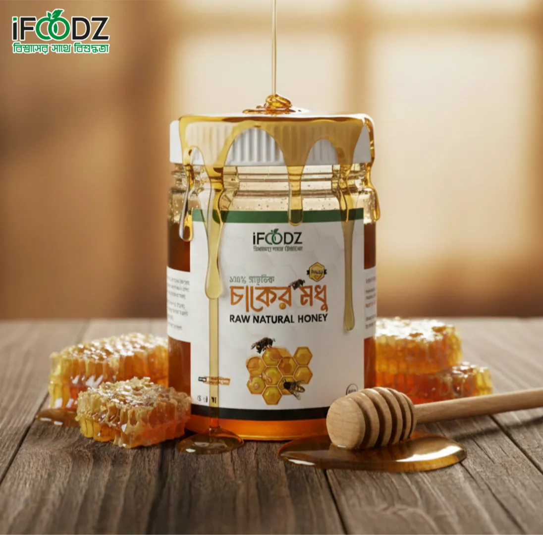 RAW NATURAL HONEY — প্রাকৃতিক চাকের মধু ৫00 গ্রাম