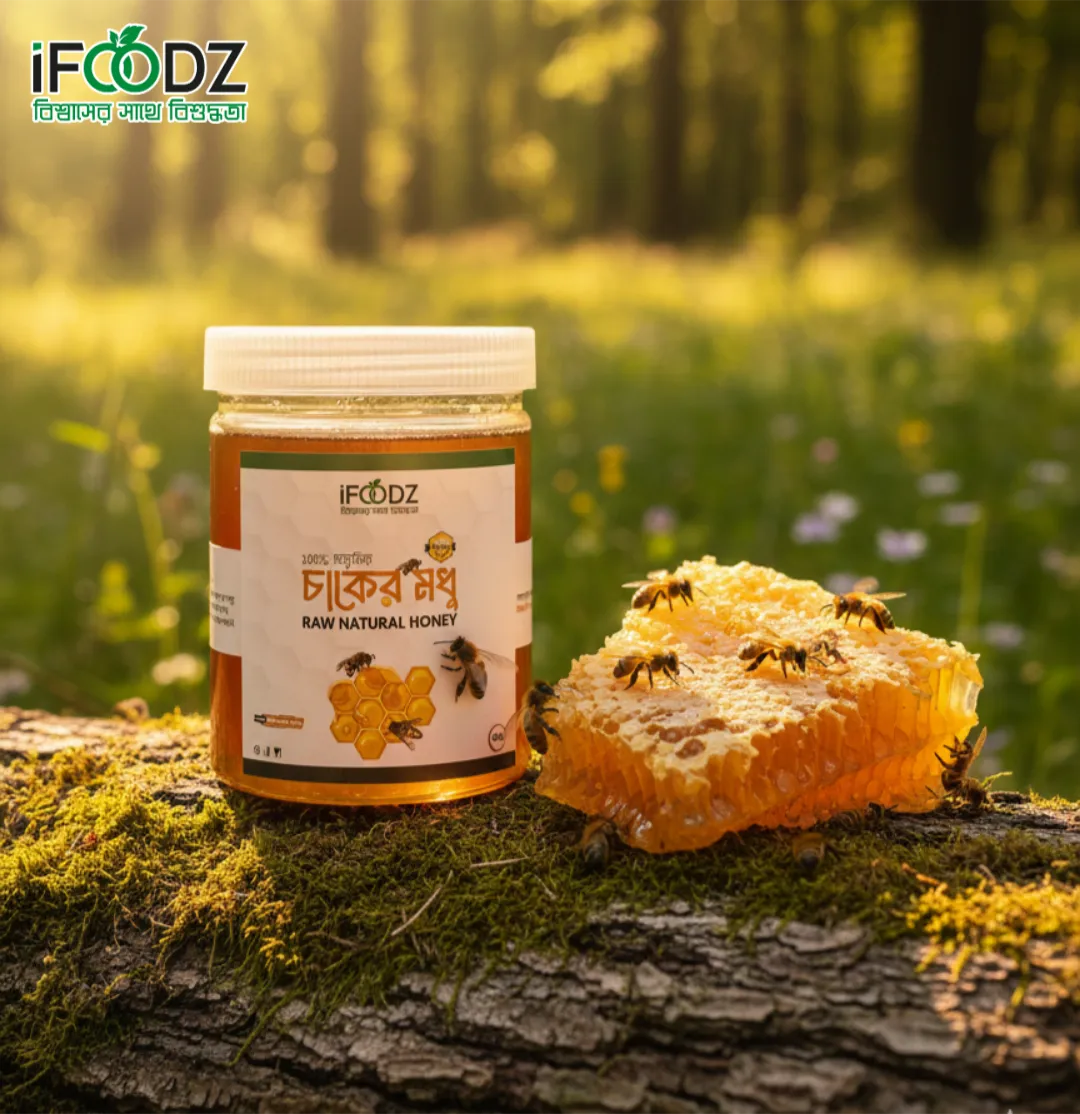 RAW NATURAL HONEY — প্রাকৃতিক চাকের মধু ৫00 গ্রাম
